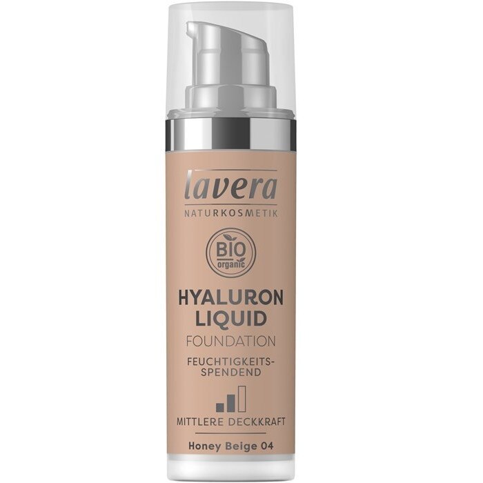 Fond de ten bio Hyaluron Liquid Honey Beige 04, LAVERA, 30 ml