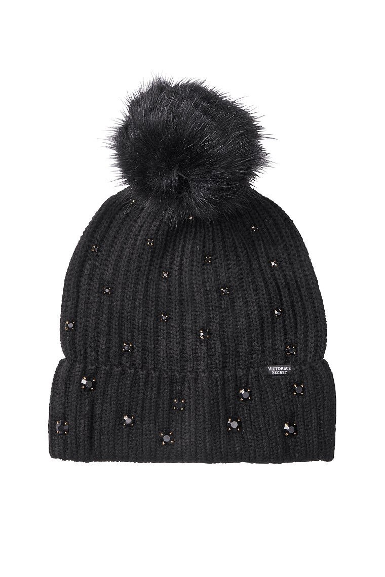 Caciula, Pom Pom Luxe Black, Victoria's Secret