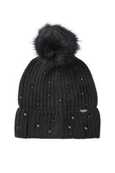 Caciula, Pom Pom Luxe Black, Victoria's Secret Caciula, Pom Pom Luxe Black, Victoria's Secret
