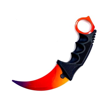 Cutit Karambit CS:GO pentru antrenament, fara tais, teaca si snur de agatat, rainbow type Cutit Karambit CS:GO pentru antrenament, fara tais, teaca si snur de agatat, rainbow type