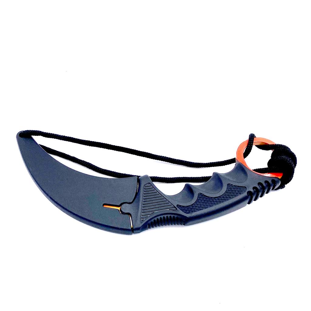 Cutit Karambit CS:GO pentru antrenament, fara tais, teaca si snur de ...