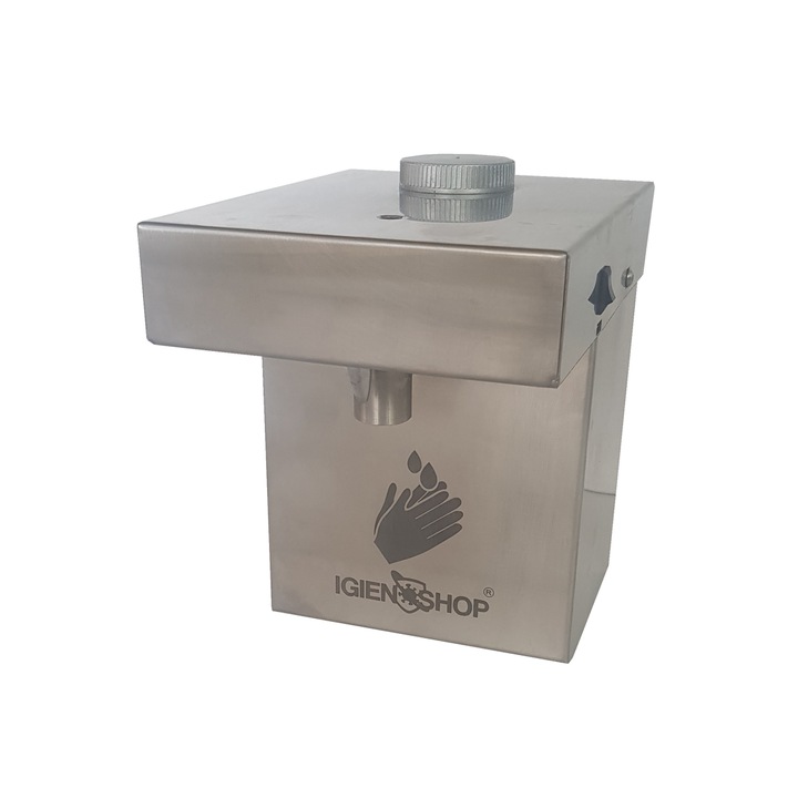 Dispenser de gel sau dezinfinfectant cu sensor din inox 800 ml, de perete, reincarcabil prin USB