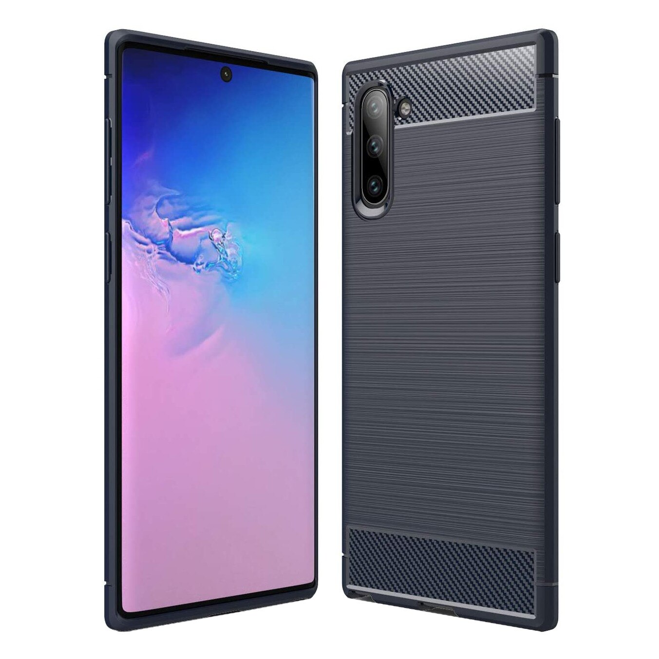 Husa Samsung Galaxy Note 10, Slim Armor Carbon, carcasa spate Antisoc, Blue