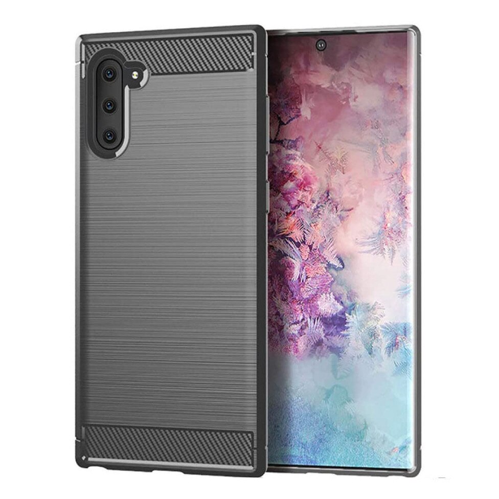 Husa Samsung Galaxy Note 10, Slim Armor Carbon, carcasa spate Antisoc, Gri