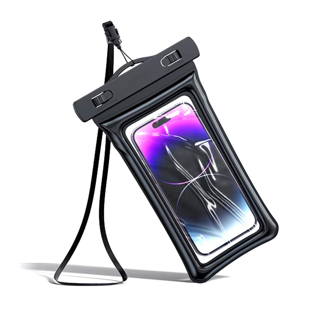 Husa waterproof pentru telefon, compatibila universal, utilizare subacvatica, impermeabila IPX7, pentru apa, plaja, piscina, negru