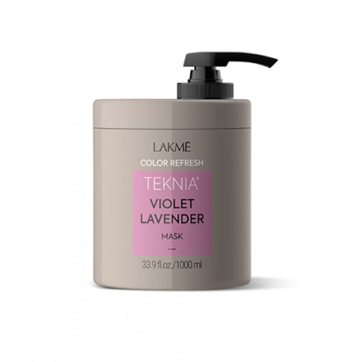 Терапия за коса Lakme Teknia Refresh, За освежаване на цвета, Лавандула, Лилав, 1000 мл