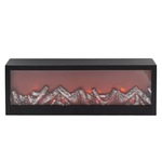 Felinar decorativ cu iluminare si design semineu cu lumini si aspect de flacara, posibilitate montare perete, 60 x 10 x 20 cm