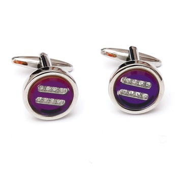 Butoni pentru camasa Grazie Filipeti rotunzi cu cristale violet Butoni pentru camasa Grazie Filipeti rotunzi cu cristale violet