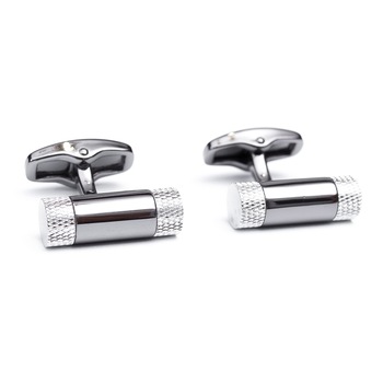 Butoni pentru camasa Grazie Filipeti argintii in forma de cilindru Butoni pentru camasa Grazie Filipeti argintii in forma de cilindru