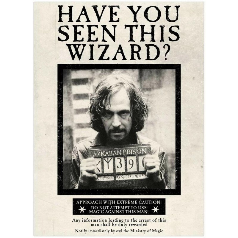 Poster Harry Potter Sirius Black Wanted , 50x69cm, Negru