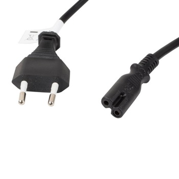 Cablu de alimentare TV / radiocasetofon, lungime 3m, VDE, Lanberg 42914, Euro, CEE 7/16 la IEC 320 C7, 2 pini, 10A, negru Cablu de alimentare TV / radiocasetofon, lungime 3m, VDE, Lanberg 42914, Euro, CEE 7/16 la IEC 320 C7, 2 pini, 10A, negru