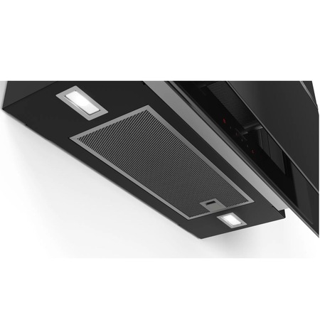 Hota incorporabila Bosch DWF97KM60, Putere de absorbtie 739 mc/h, Control touch, EcoSilence, 90 cm, Sticla neagra