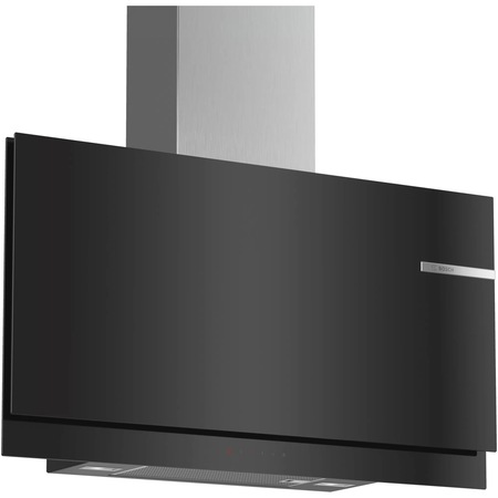 Hota incorporabila Bosch DWF97KM60, Putere de absorbtie 739 mc/h, Control touch, EcoSilence, 90 cm, Sticla neagra