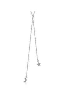 Lant din argint 925 Lovely star and moon cu 2 pandantive in forma de stea si luna, 40 cm, potrivit cadou, aniversare, sarbatori Lant din argint 925 Lovely star and moon cu 2 pandantive in forma de stea si luna, 40 cm, potrivit cadou, aniversare, sarbatori