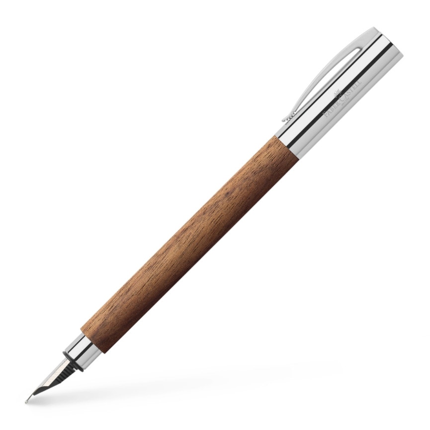 Stilou Ambition Walnut Wood Faber-Castell, Penita EF