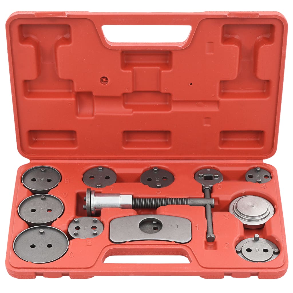 Trusa de scule pentru calibrare disc de frana, vidaXL, 12 Piese, Rosu