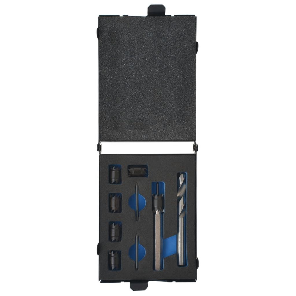 Set burghie si cutter pentru sudura, 9 piese, HSS, vidaXL, 5 x 9,5 mm