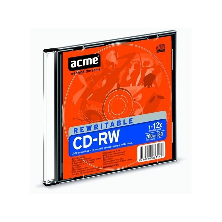 ACME 853146 Acme CD-RW80700MB 12X slim