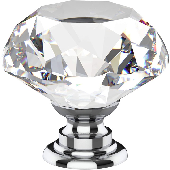 Set 10 butoane decorative, 30 mm, Argintiu