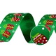 Karácsonyi motívumokkal díszített bordás szalag, szélessége 25 mm, hossza 20 m