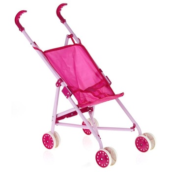Carucior pentru Papusi, Pliabil, Cadru Metalic, Roti Duble, cu Centuri, Usor de Manevrat, Roz Carucior pentru Papusi, Pliabil, Cadru Metalic, Roti Duble, cu Centuri, Usor de Manevrat, Roz