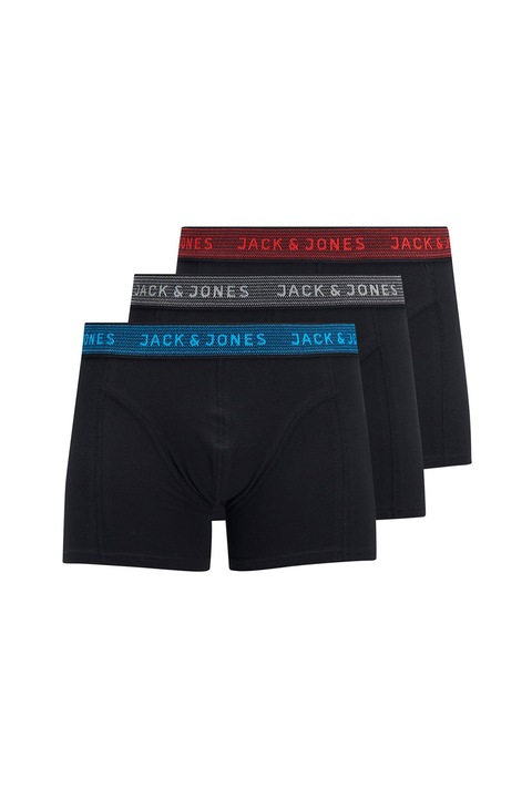 Jack & Jones, Set de boxeri - 3 perechi, Rosu/Negru/Albastru