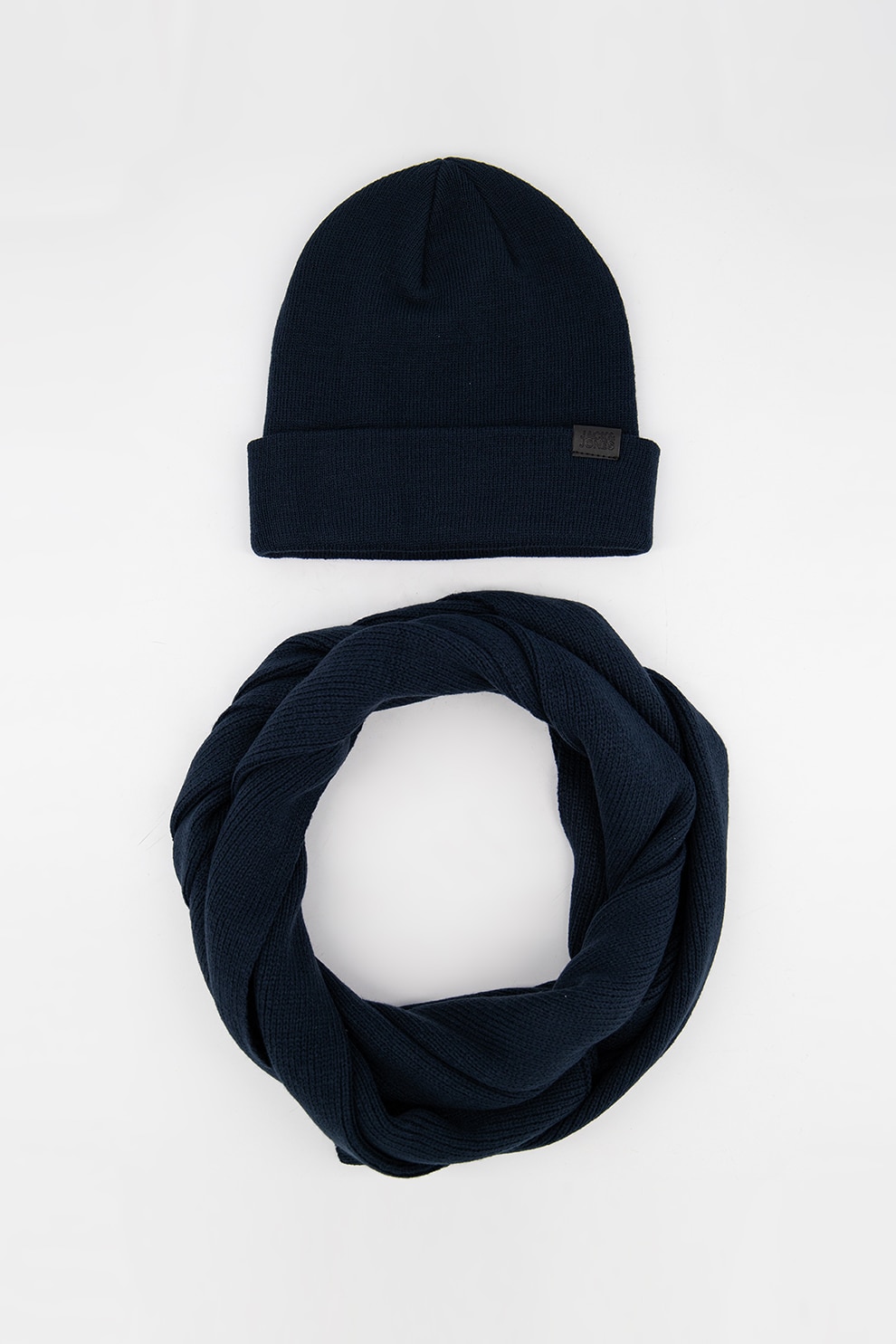 Jack&Jones, Set de caciula si fular, Bleumarin