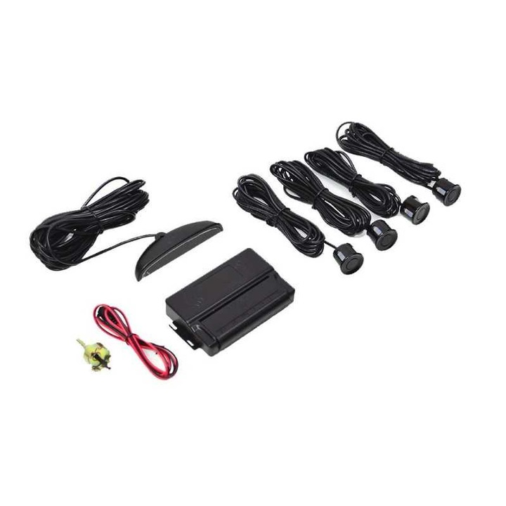 Senzori de parcare auto SIKS® cu 4 receptori, display LED, avertizare sonora + luminoasa + metrica