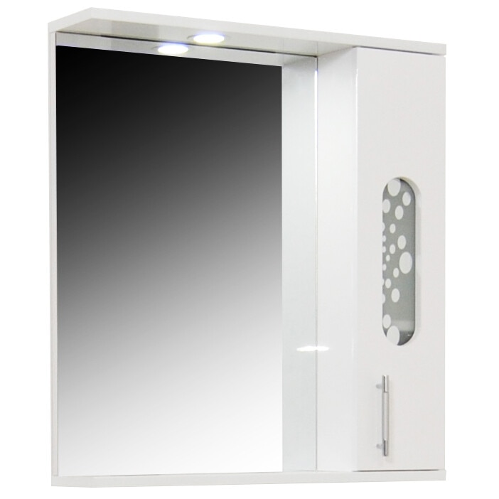 Oglinda cu dulap Badenmob , seria 077 , 55x14cm , Alb
