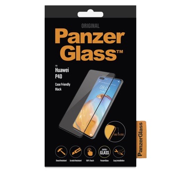 Folie de protectie PanzerGlass pentru Huawei P40 Case Friendly, Black Folie de protectie PanzerGlass pentru Huawei P40 Case Friendly, Black