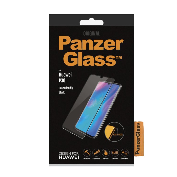 Folie de protectie PanzerGlass, Temperred Glass pentru Huawei P30, Black