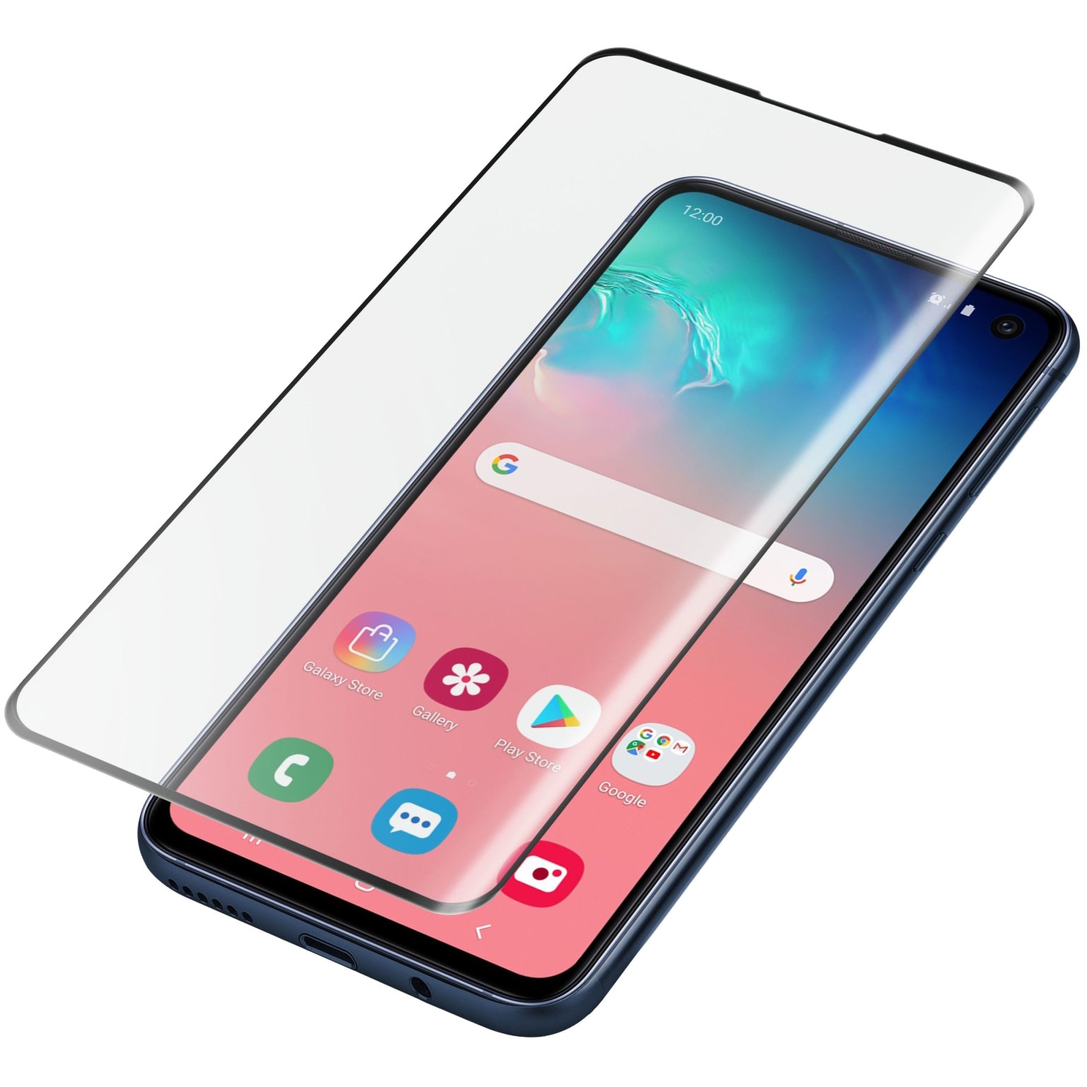 Folie de protectie Cellularline, Anti-Shock Temperred Glass pentru Samsung Galaxy S10, Black