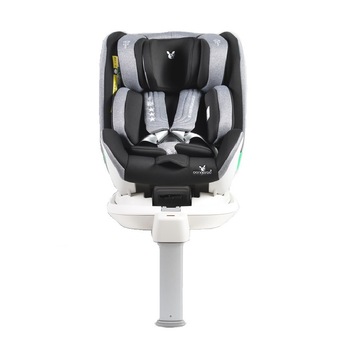 Scaun auto rotativ i-Size Cangaroo COMMODORE cu baza ISOFIX si picior de fixare, Gri inchis Scaun auto rotativ i-Size Cangaroo COMMODORE cu baza ISOFIX si picior de fixare, Gri inchis