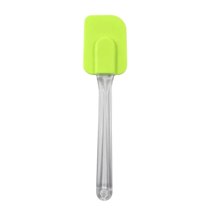 Paleta din Silicon pentru Ornat, Maner din Plastic Transparent, Verde