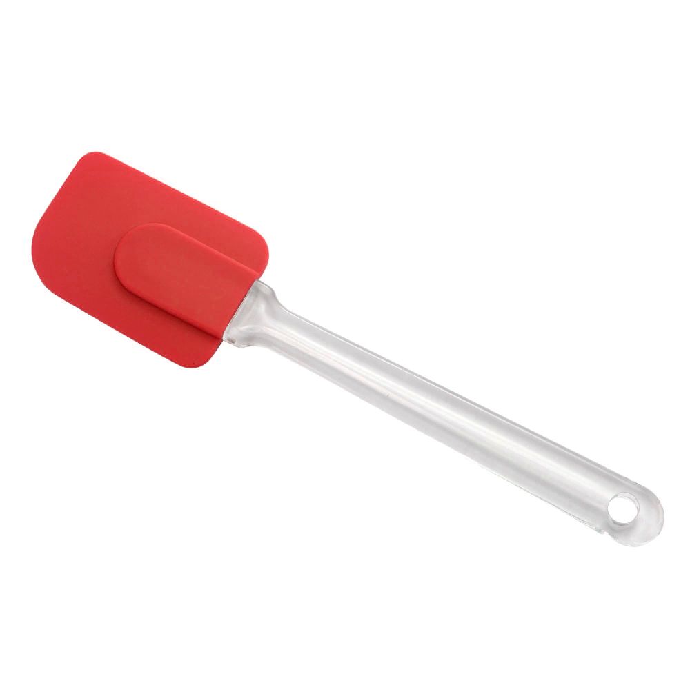 Paleta din Silicon pentru Ornat, Maner din Plastic Transparent, Rosie