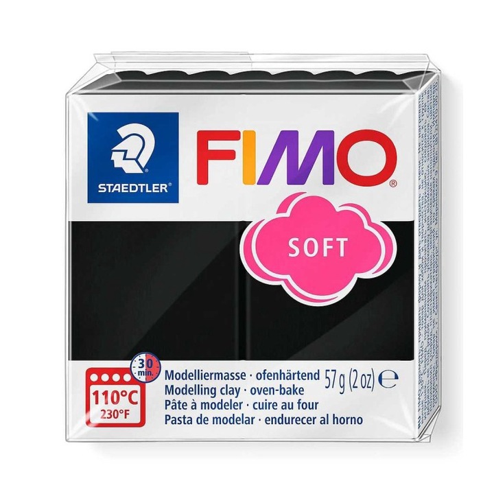 Pasta de modelaj FIMO Soft 57g Negru
