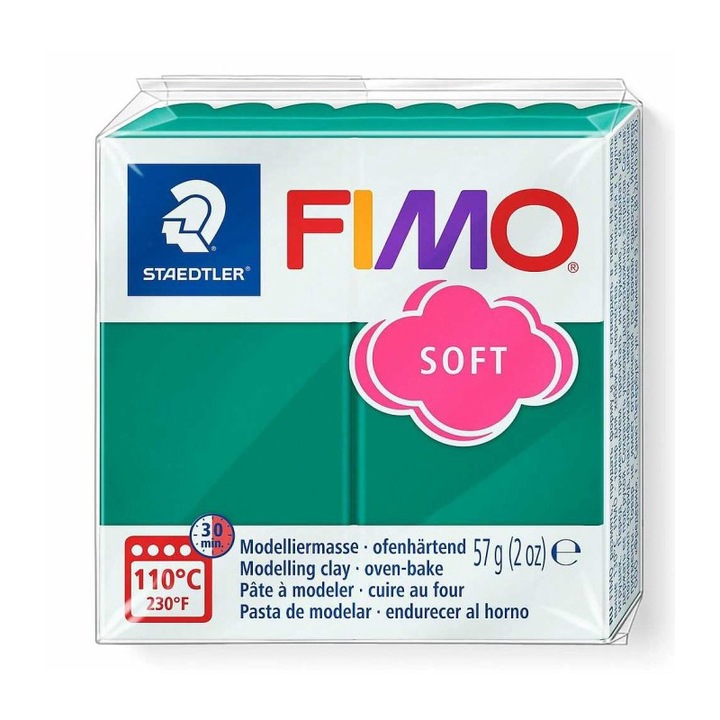 Pasta de modelaj FIMO Soft 57g Verde smarald