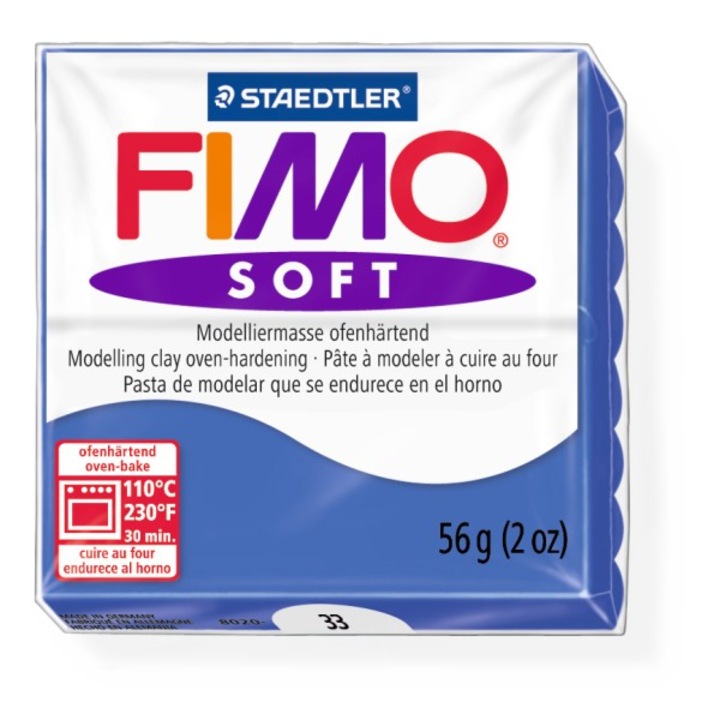 Fimo Soft полимерна глина за моделиране 8020-Брилянтно синьо