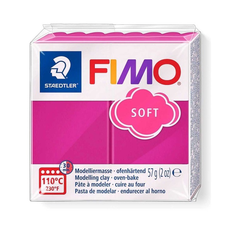 Pasta de modelaj FIMO Soft 57g Roz aprins