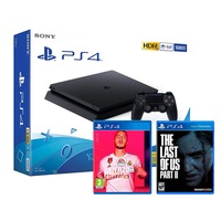 consola sony playstation 4 black slim 500gb negru  joc fifa 20  the last of us 2 imagen 30_0_
0