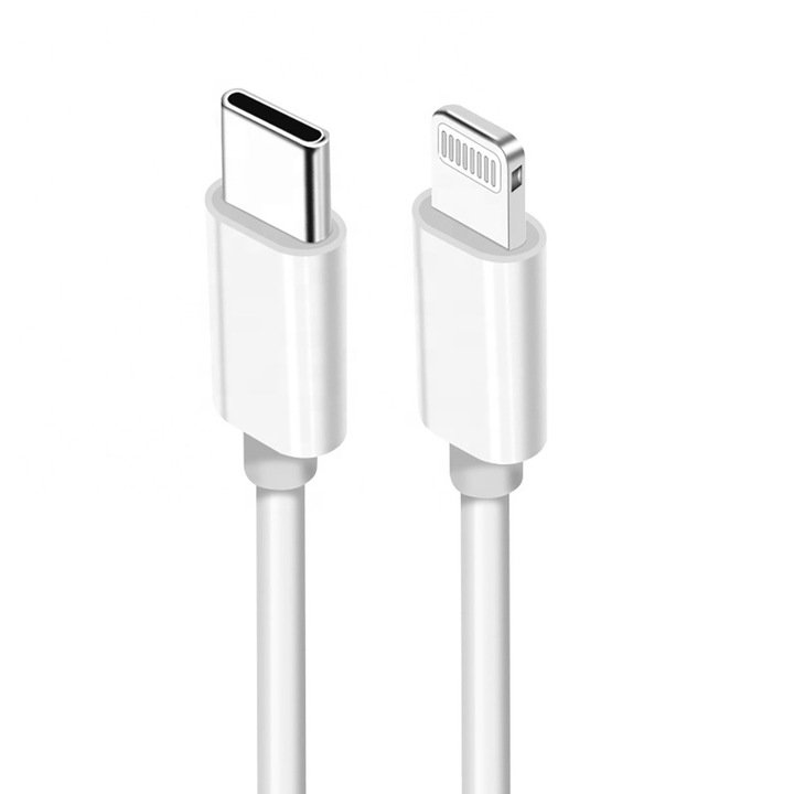 Cablu compatibil iPhone cu conector USB type C, lungime 1m, fast charge