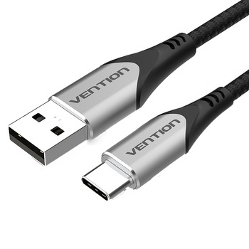 Cablu de date si incarcare USB C , Gri , 0.25 metri, Vention Cablu de date si incarcare USB C , Gri , 0.25 metri, Vention