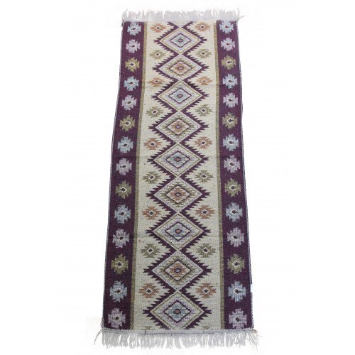 Covor tesut, Golden Daisy, culoarea maro,dimensiune 60X300 cm