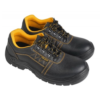 Bocanci de protectie Tolsen, marimea 45, piele, talpa otel, Negru/Galben Bocanci de protectie Tolsen, marimea 45, piele, talpa otel, Negru/Galben