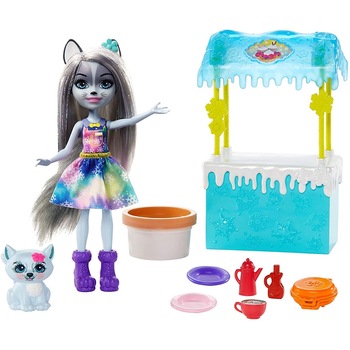 Set Enchantimals by Mattel papusa Hawna Husky, figurina Whipped Cream si accesorii Set Enchantimals by Mattel papusa Hawna Husky, figurina Whipped Cream si accesorii