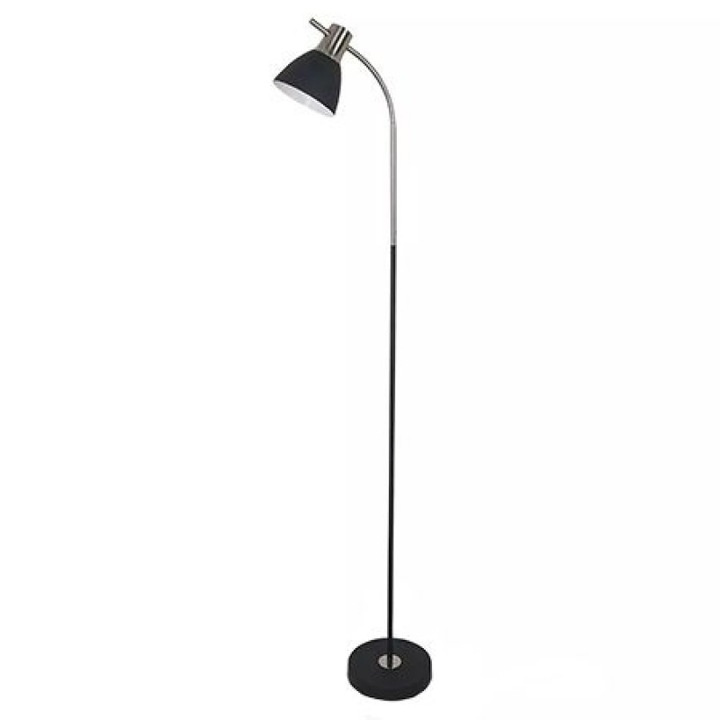 Lampadar metalic, 60 W, 140 x 200 x 1540 mm, soclu E27, Negru/Crom