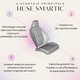 Huse scaune auto Smartic®, Queen, piele ecologica si insertii de piele naturala, 11 piese, compatibile cu airbag, rabatabile, 3 straturi de material, negru/gri