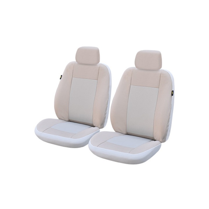 Lux SMARTIC® калъфи за предни седалки, текстилен материал, универсален модел, 2 броя, бежови
