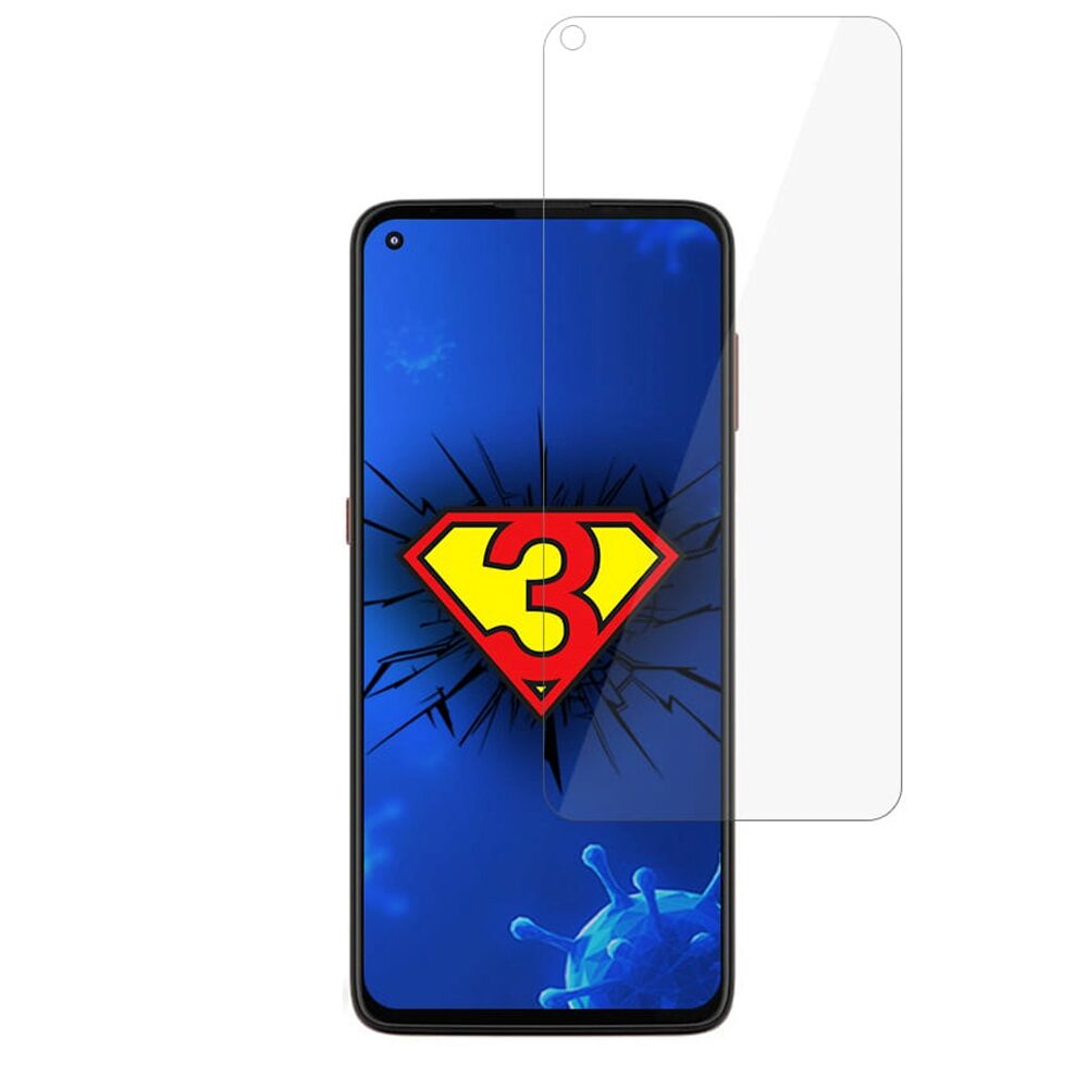 Folie Protectie Antimicrobiana 3MK pentru Motorola Moto G9 Plus, Silver Protection +, Aplicare cu gel, Transparenta