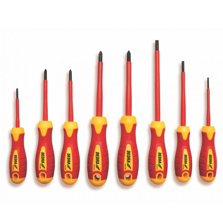 Set 8 surubelnite izolate SL, PH, PZ din otel CrV Dedra